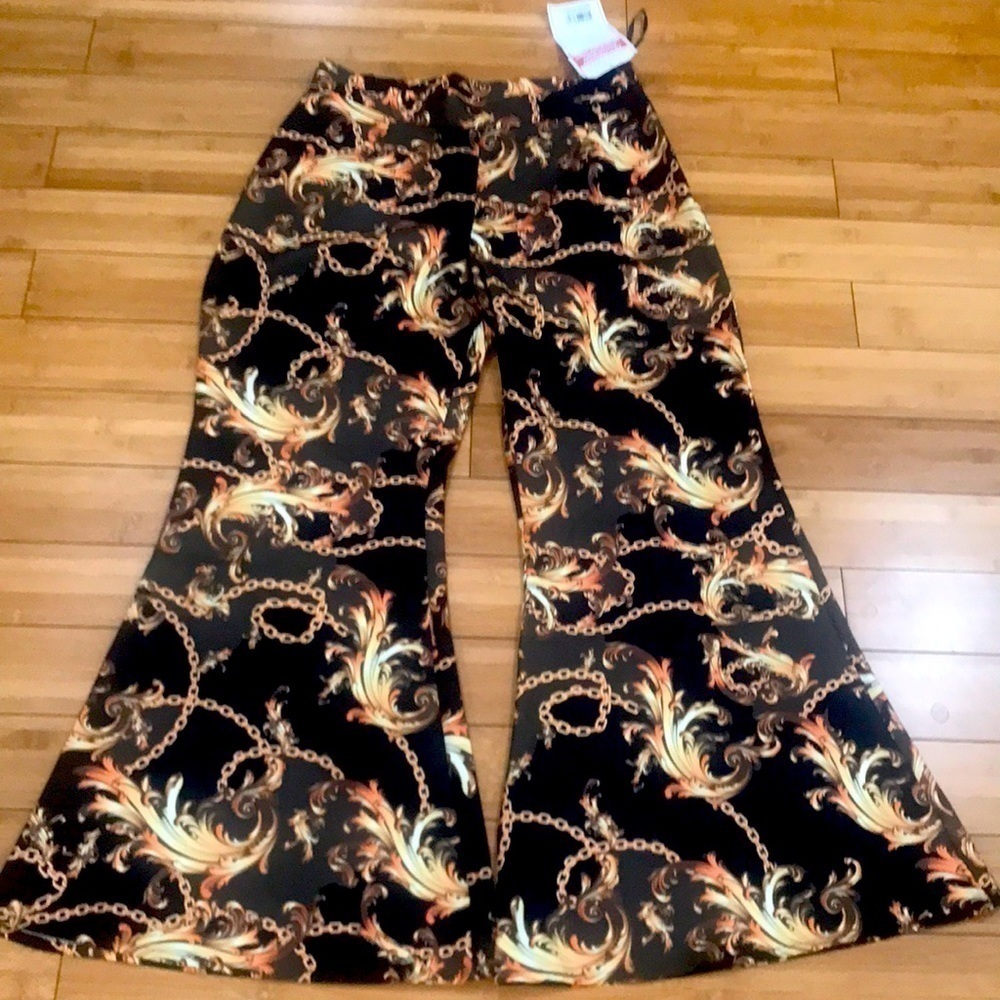 ESY Studio EY FLAIR ELEPHANT LEG NEW vintage XL RUNWAY PRINT